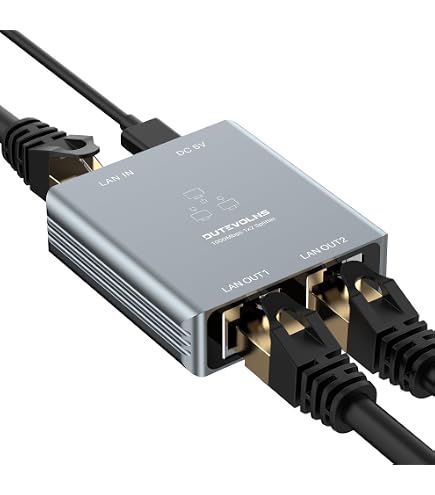 Amazon.co.jp: Wuedozue RJ45 ネットワークスプリッターアダプター 1~2